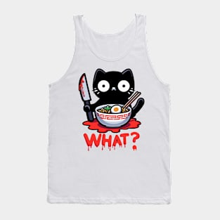 Spooky Lockdown Cat With Ramen Tank Top